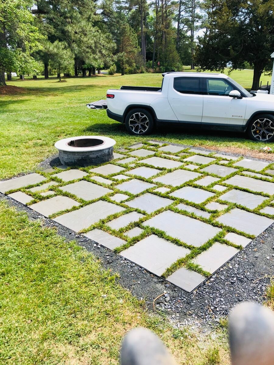 Property landscaping with fresh mulch beds